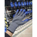 10G 2 Yarn Polycotton Latex Dipped String Knit Work Gloves for Construction